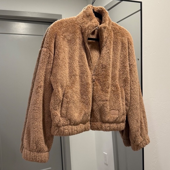 Calvin Klein Sherpa Jacket Amphora Brown XS - Picture 3 of 3
